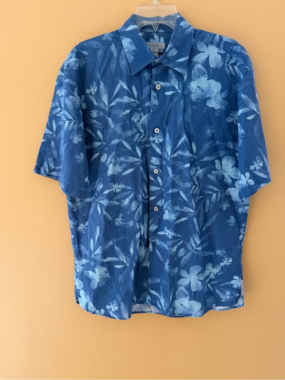 Zegna Sport Mens Medium Light Blue
Tropical Floral Linen Button Up Shirt Italy